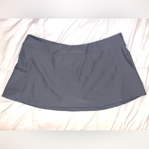 Go by Gossip Gray Swim Mini Skirt Bottom - Picture 2 of 7